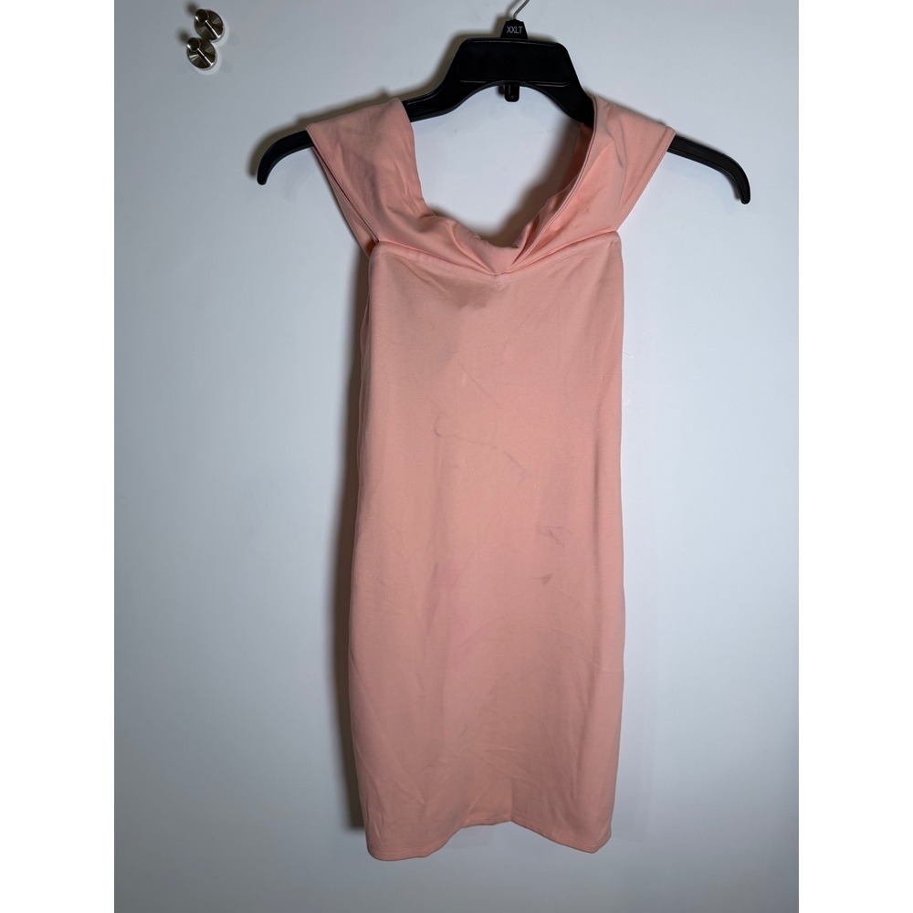 Lovers + Friends Peach Pink Off The Shoulder Bodycon Mini Dress Small (As is)